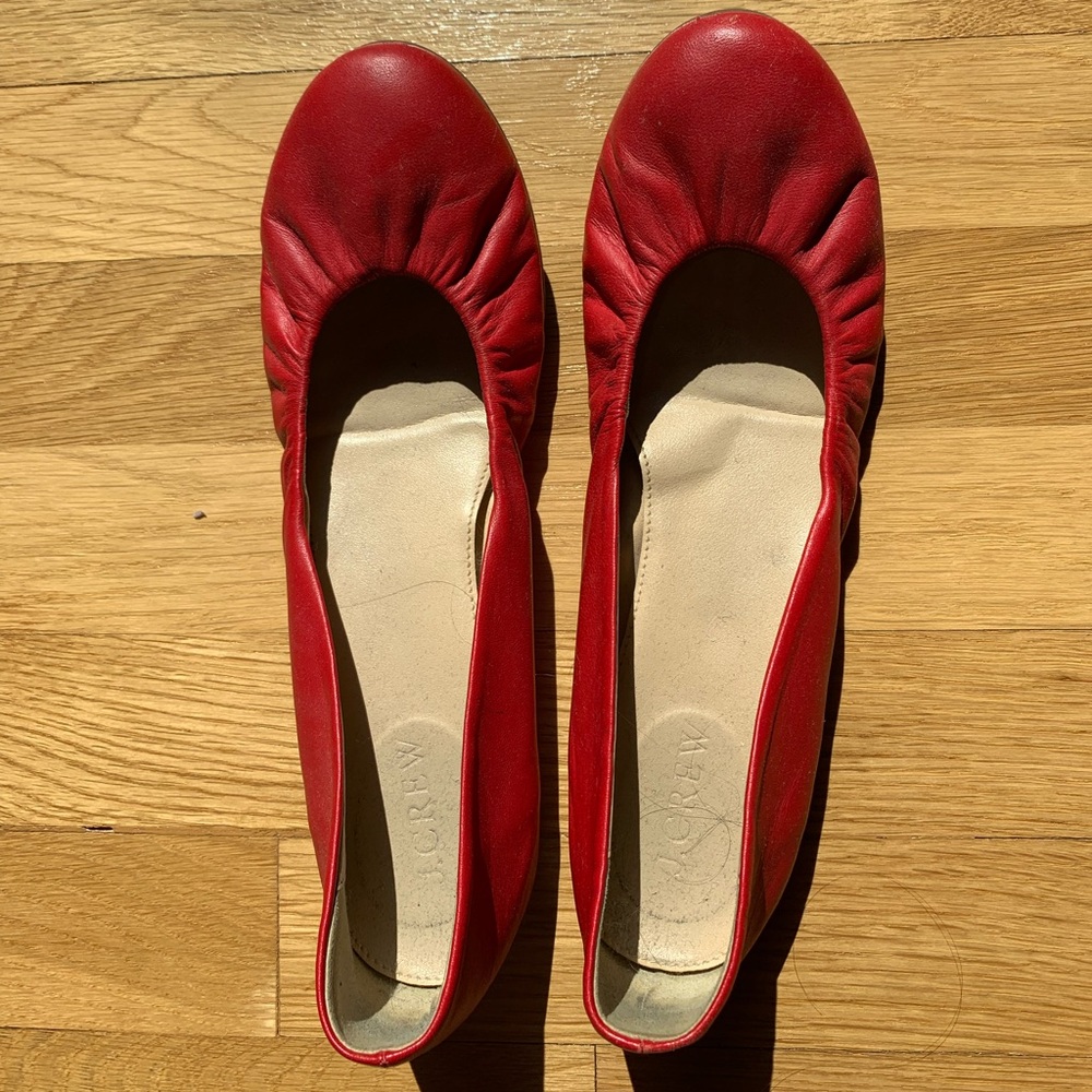 JCrew Ballet Flats Red